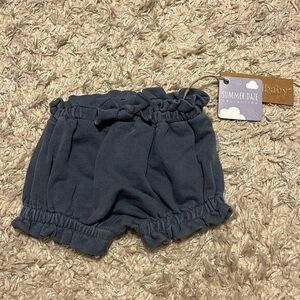 L’ovedbaby French terry ruffle bloomers 9-12 mos, sky